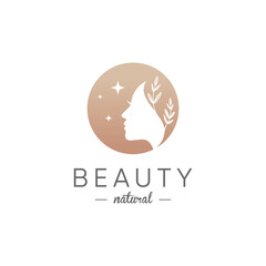 Beauty woman logo design idea