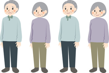高齢者　全身　困る　表情