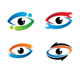 Modern Eye Logo or Icon Template Design Vector