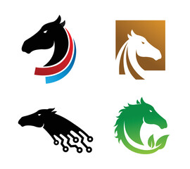 Horse Logo or Icon Template Design Vector