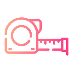 measuring tape gradient icon