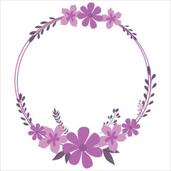 Fototapeta na wymiar Floral frame for wedding and floral border decorative