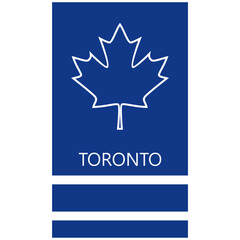 Toronto Maple Leafs ice hockey team uniform colors. Template for presentation or infographics.