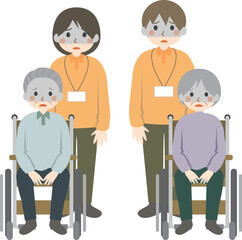 高齢者　介護士　困る　不安