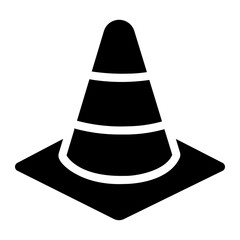 traffic cone glyph icon