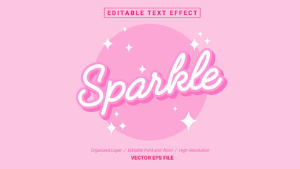 Editable Sparkle Font Design. Alphabet Typography Template Text Effect. Lettering Vector Illustration for Product Brand and Business Logo.
