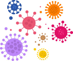 Virus icon, sign, symbol, covid, corona