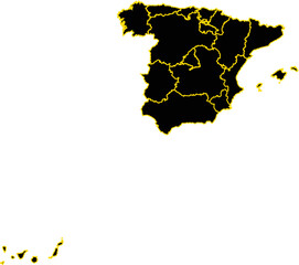 Map - Spain  , Map of Spain,Vector illustration eps 10.