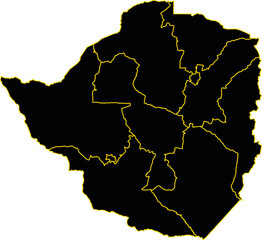Map - Zimbabwe  , Map of Zimbabwe,Vector illustration eps 10.
