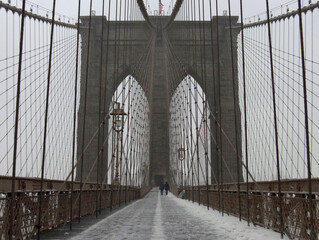Brooklyn Bridge Symmetric Suspension Cables Detail