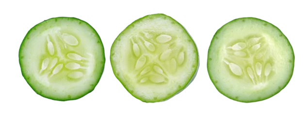 Fototapete Frisches Gemüse Frische Gurkenscheibe auf transparentem Png