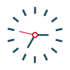 time clock, flat icon