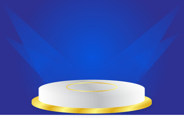 Gradient Background Empty Room Blue Light