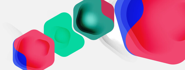 Color arrow shapes on white backdrop. Minimal geometric abstract background. Vector illustration for wallpaper banner background or landing page