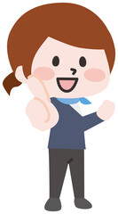 ホテルのフロントスタッフの女性