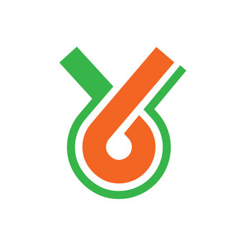 Y6 letter icon vector illustration concept design template