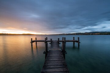 Obraz premium pier at sunset
