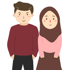 Cute muslim couple