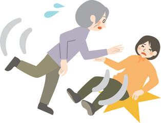 高齢者　介護士　転倒