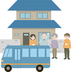 介護　通所介護　送迎