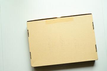 brown box packaging for shipping, paper textured