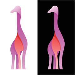 Vector logo illustration giraffe gradient colorful style