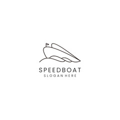 Speedboat logo design icon tamplate