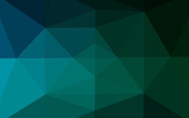 Obraz premium Dark Blue, Green vector abstract mosaic backdrop.