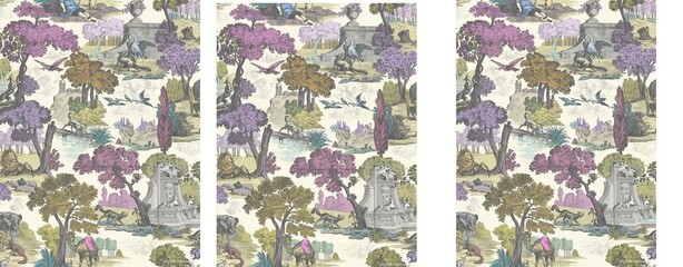 Floral prints printed on clothes, fabrics, pillows, blankets 