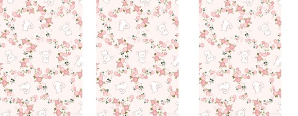 Floral prints printed on clothes, fabrics, pillows, blankets 