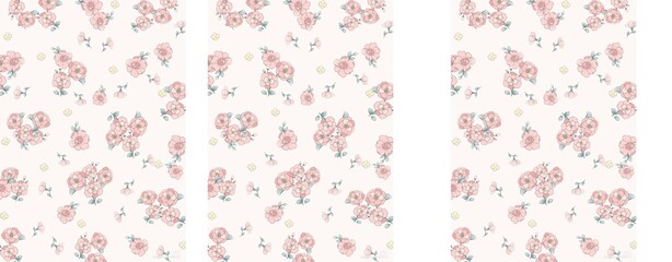Floral prints printed on clothes, fabrics, pillows, blankets 
