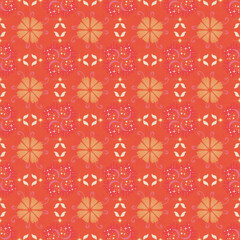 Floral Seamless Pattern Background Garden Nature Damask Aboriginal Ornament Art