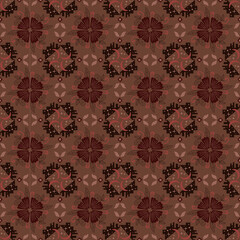 Floral Seamless Pattern Background Garden Nature Damask Aboriginal Ornament Art