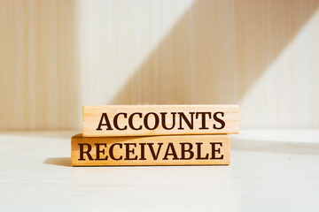 Wooden blocks with words 'ACCOUNTS RECEIVABLE'. Business concept