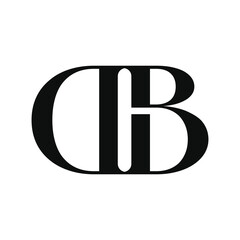Letter DB or BD logo design. Abstract logo design