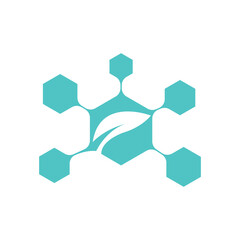 DNA leaf logo design. Health natural logo design