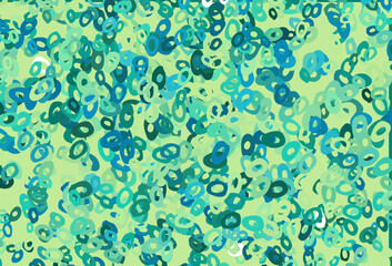 Light Green, Yellow vector pattern with spheres.