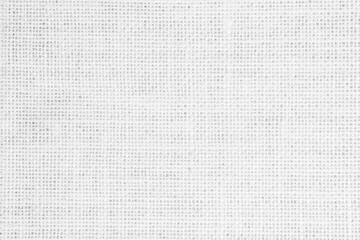 White fabric cloth cotton gauze and linen clean pattern texture background. Natural jute hessian sackcloth canvas woven organic.
