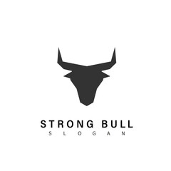 bull logo design simbol strong