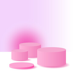  background products display podium pink Product background pink podium display showcase Make the work presented to be outstanding, attractive and attractive to look at.