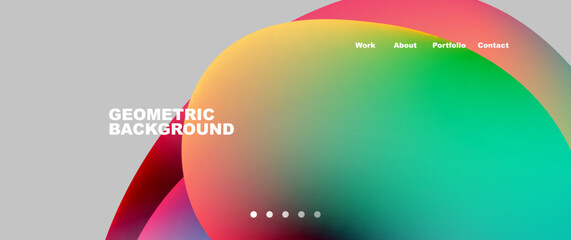 Liquid fluid shapes with flowin gradients abstract backgrounds. Vector illustration for wallpaper, banner, background, leaflet, catalog, cover, flyer