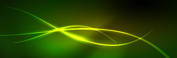 Blue neon glowing lines, magic energy space light concept, abstract background wallpaper design