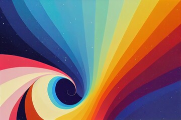 Obraz premium a beautiful sky with this colorful rainbow. High quality illustration