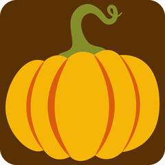 Yellow pumpkin, illustration, vector on a white background.