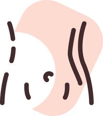 Obraz premium Female tummy, illustration, vector on a white background.