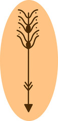 Indian arrow, illustration, vector on a white background.