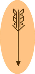 Black sharp arrow, illustration, vector on a white background.