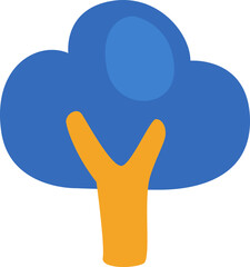 Big tree, illustration, vector on a white background.