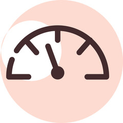 Car speed control, illustration, vector on a white background.