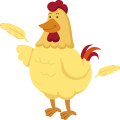 cartoon chicken character